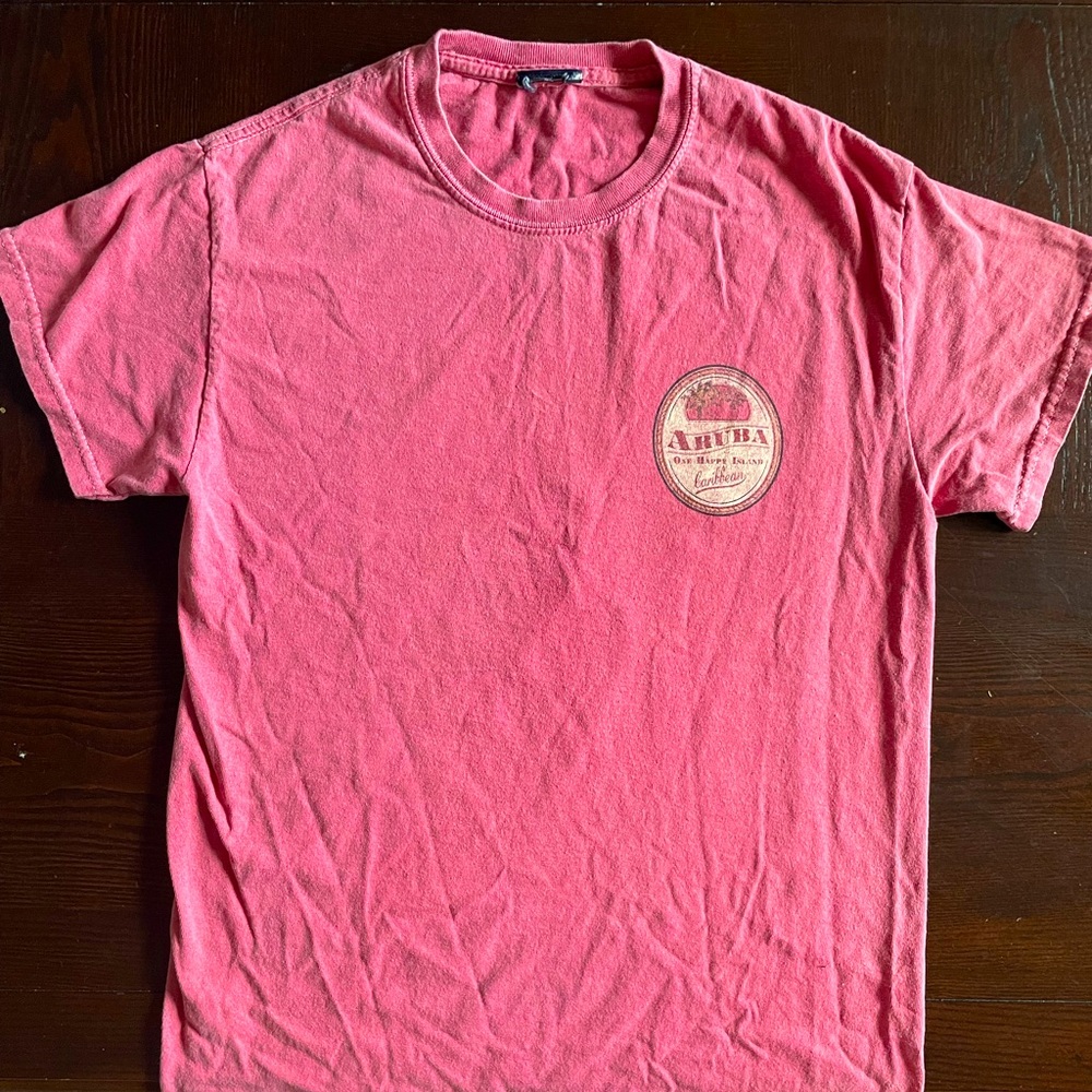 Aruba Vintage Short Sleeved T-Shirt: Pink